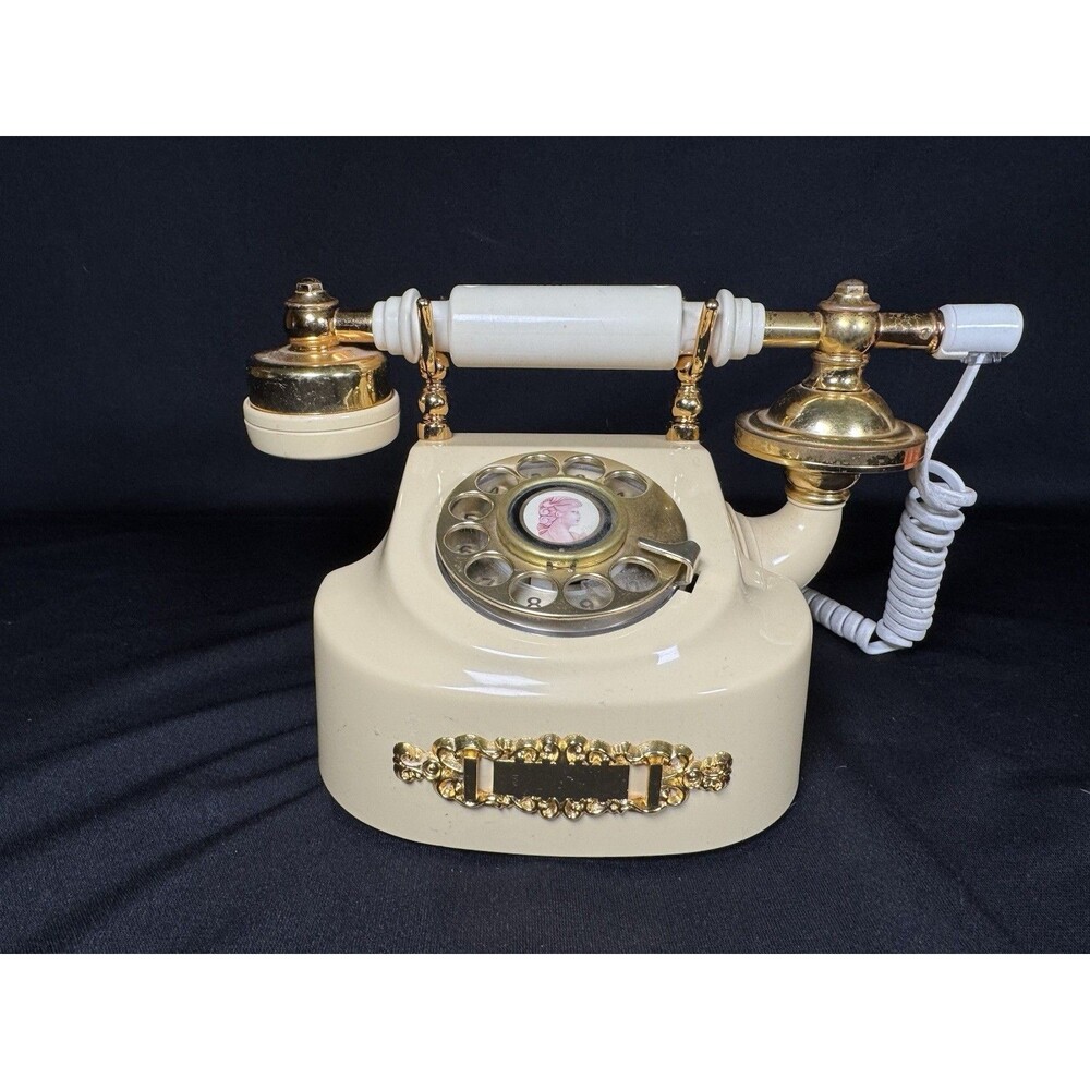 Retro Fancy French Princess Style ~ Rotary Dial Phone ~ Western Electric Ivory